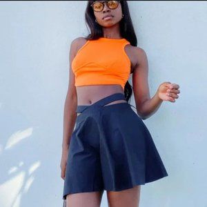 Princess Polly Verona Black Cut Out Mini Skirt